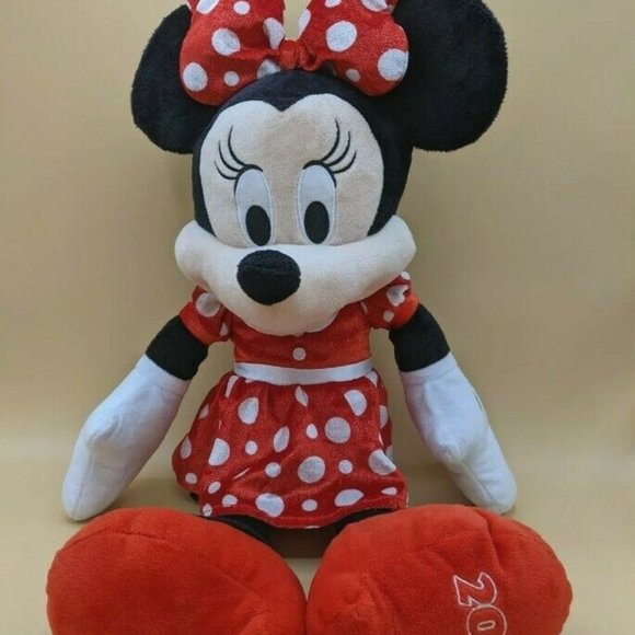Disney Minnie Mouse Plush 22'' Collectible  2016  Plush Toy Red Polka Dot Dress - Picture 2 of 7
